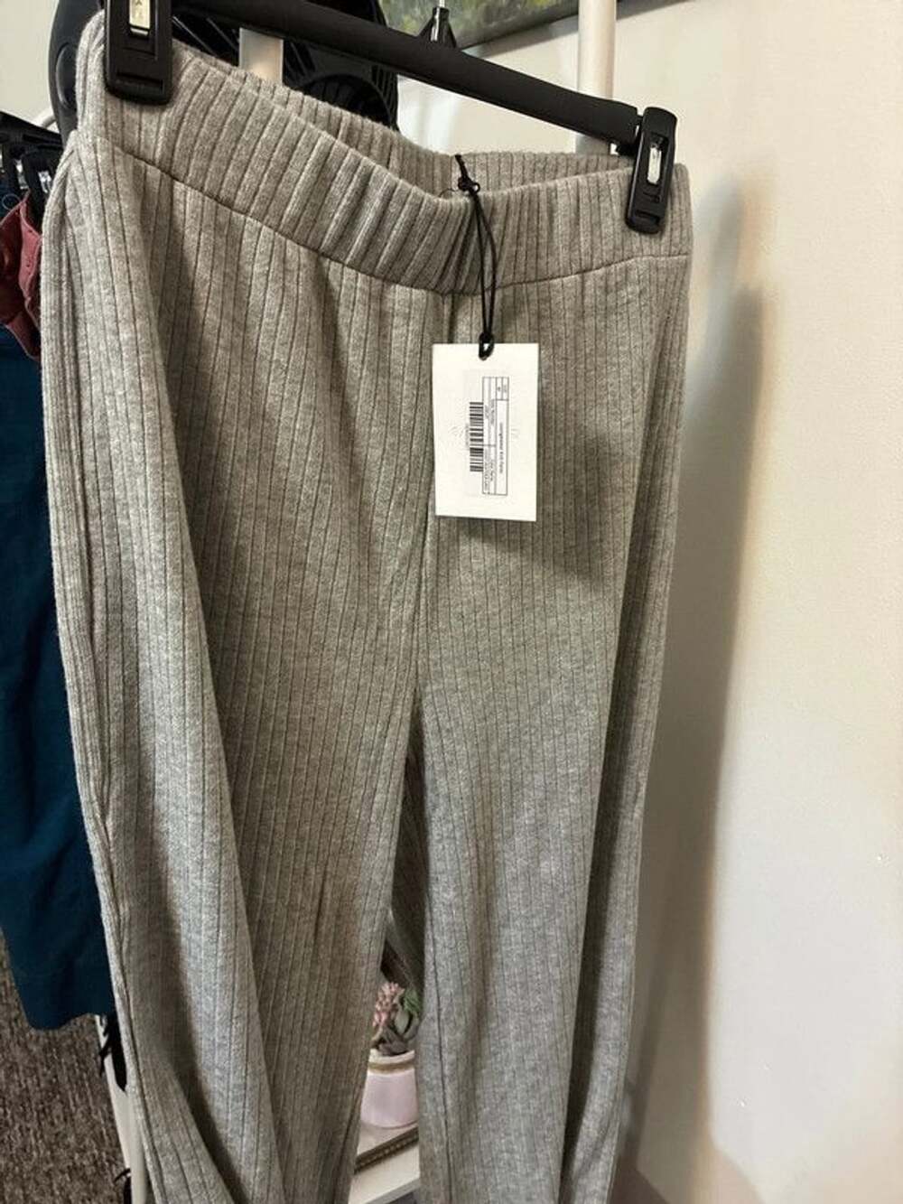 Women’s nwt gray knit lounge sleep pants grey lab sz medium